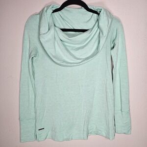 Lilly Pulitzer Funnel Neck Sweater Women's XXS Aqua Blue Lightweight‎ Stretch
